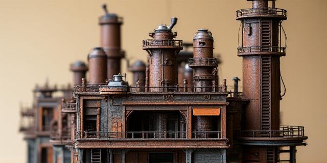 Fabryka industrialna makieta